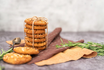 oatmeal cookies on the table