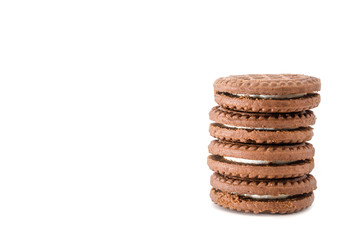 sandwich cookie isolated on a white background