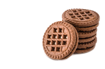 sandwich cookie isolated on a white background