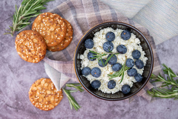 blueberries in a plate for Breakfast