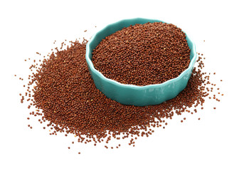 Perilla herb seed used in traditional,chinese herbal medicine over white background. Su zi. Fructus perillae frutescentis.
