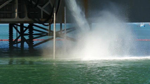 Performing integrate acceptance test (IAT) to test power management system of the jack up rig at the shipyard by using the paddle BHA to generate torque while pumping. 