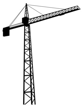 grue de chantier noir