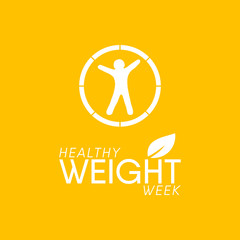 Vector illustration on the theme of Healthy weight week in January