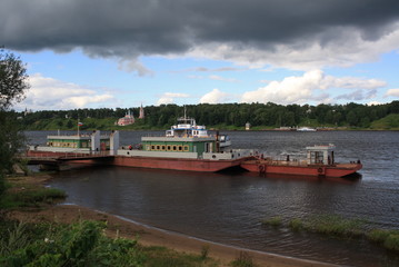 Barge on the river