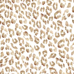 Papier Peint photo Lavable Pour elle motif transparent imprimé léopard sur fond clair. Texture dorée