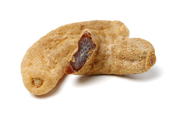 Gastrodia elata on white background