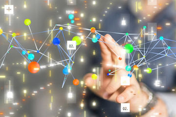 group of people talking in social network.