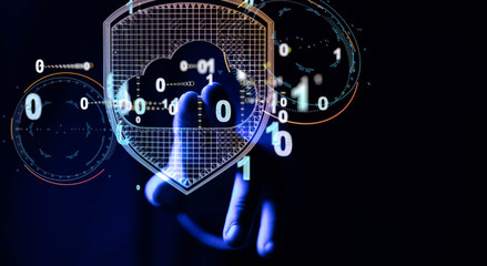 Photo of Out of Focus IT Technician Turning on Data Server..