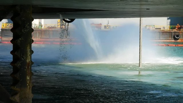 Performing integrate acceptance test (IAT) to test power management system of the jack up rig at the shipyard by using the paddle BHA to generate torque while pumping. 