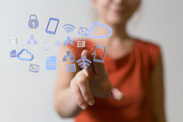 Cloud computing concept - connect to cloud