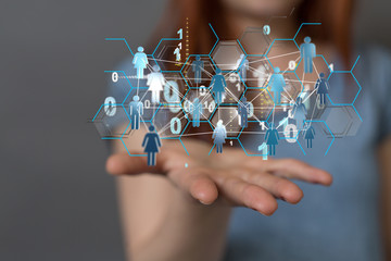 Working With New Modern Computer Show Social Network