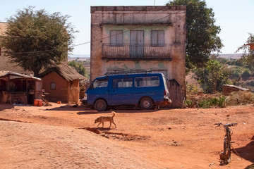 Ordinary Malagasy village. Madagascar. Africa