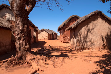 Ordinary Malagasy village. Madagascar. Africa