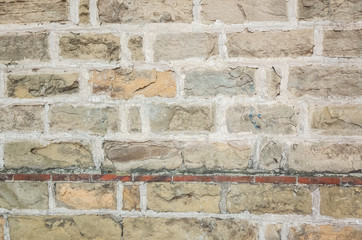 aged yellow brick wall