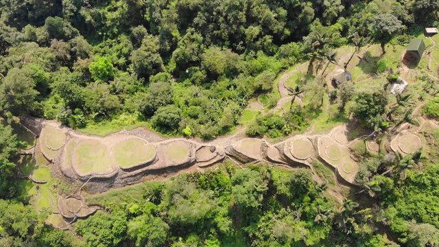 Architecture of the lost city in Santa Marta, Colombia