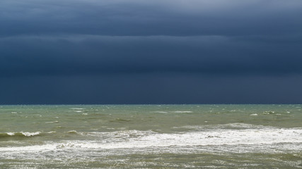 Stormy day on the seaside