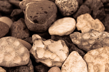 Stones from the sea coast