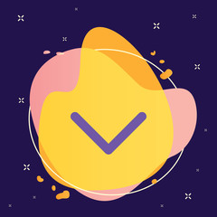 Check mark vector icon. Element of interface for mobile concept and web apps illustration. Thin glyph icon for website design and development, app development.