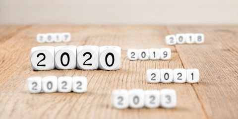Cube Blocks with New Year 2020
