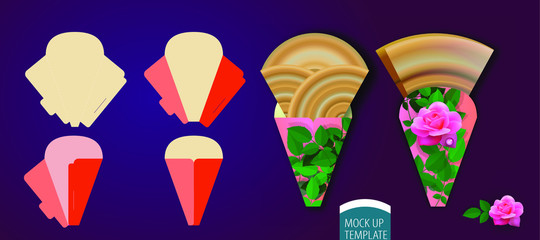 crepe holder packaging,Corporate identity for business, presentations crepe  brand.