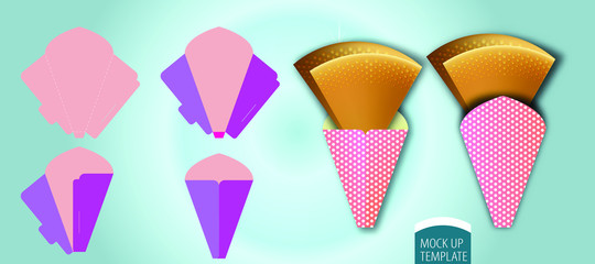 crepe holder packaging,Corporate identity for business, presentations crepe  brand.