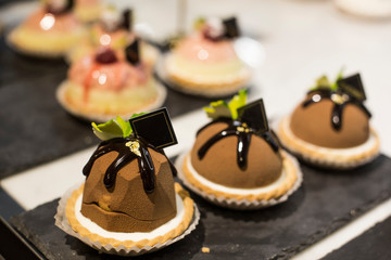 Set of tasty mini cakes