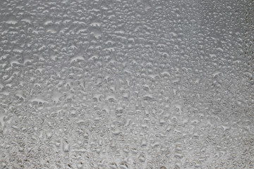 Water droplets on glass