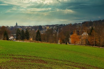 Obraz premium blick auf annaberg-buchholz