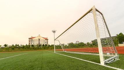 XMUM football field in the evening