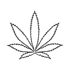 Obraz premium Hemp Marijuana Icon Vector Simple Design