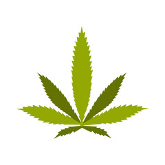 Hemp Marijuana Icon Vector Simple Design