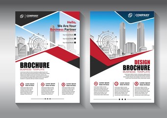 Brochure design, cover modern layout, annual report, poster, flyer in A4 with colorful triangles, geometric shapes for tech, science, market with light background
