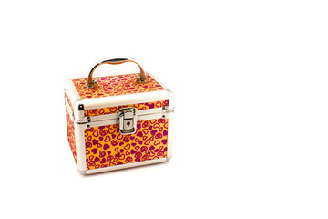 Pink chest with silver facets