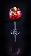 alcoholic cocktails: long island ice tee, tequila sunrise, negroni