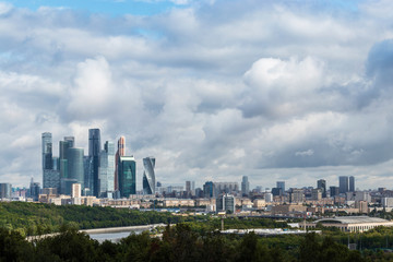 Fototapeta na wymiar view of the city Moscow Москва-Сити Moscow International Business Center