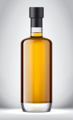 Glass Bottle on Background. Foil version