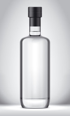 Glass Bottle on Background. Foil version