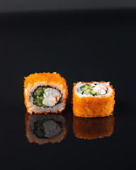 Sushi, rolls, are a traditional dish of the cuisine of the land of the rising sun.