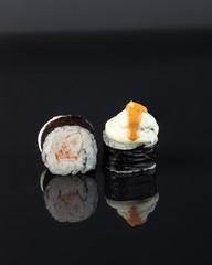 baked rolls, with vegetables, with fish, with seafood