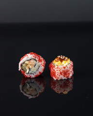 baked rolls, with vegetables, with fish, with seafood