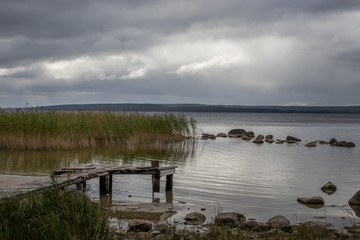 landscape with lake and clouds