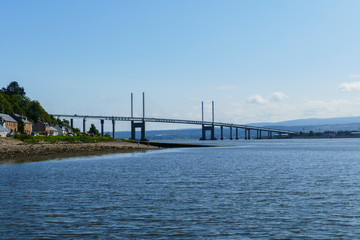 Kessock Brücke bei North Kessock über die Beauly Firth Bucht in Schottland