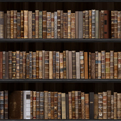 03 of 30 Black wood bookshelf. Old books seamless texture (vertically and horizontally). Tiled Bookshelf Background. Also tiled with other textures from same set in my gallery. Pack2.