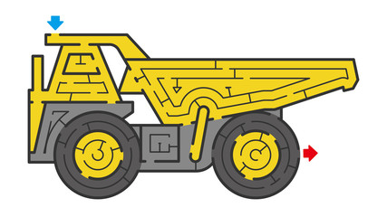 オフロードダンプトラックの迷路