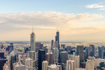 Fototapeta premium Aerial view of Chicago