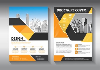 Brochure design, cover modern layout, annual report, poster, flyer in A4 with colorful triangles, geometric shapes for tech, science, market with light background