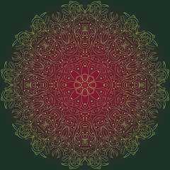 Ethnic round mandala flower pattern	