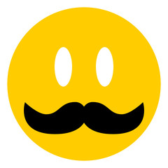 Emoji mit Schnurrbart