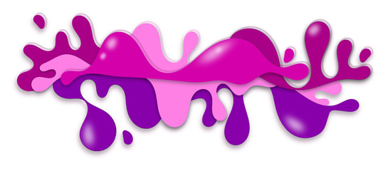 pinke, herablaufende Farbe